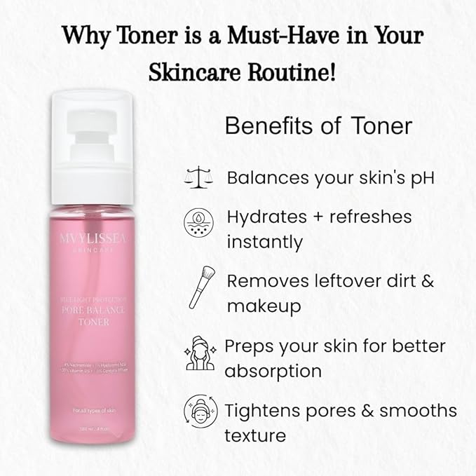 Pore-balance toner with niacinamide hyaluronic acid and panthenol