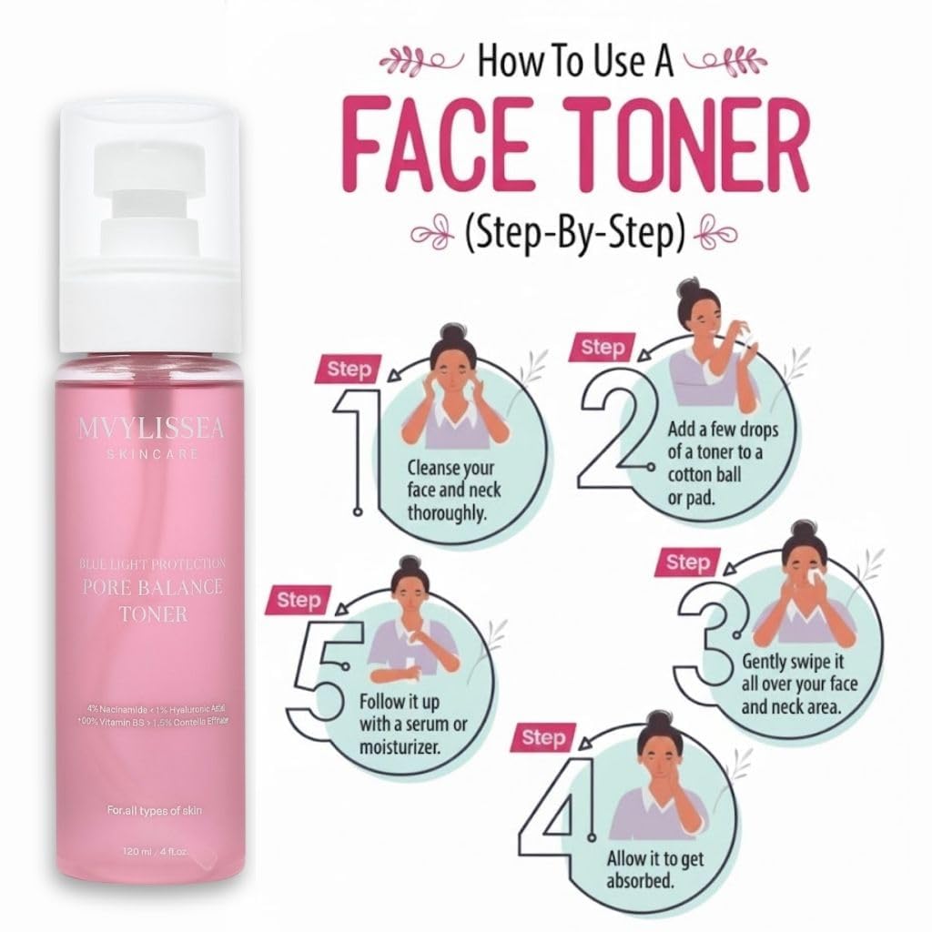Pore-balance toner with niacinamide hyaluronic acid and panthenol