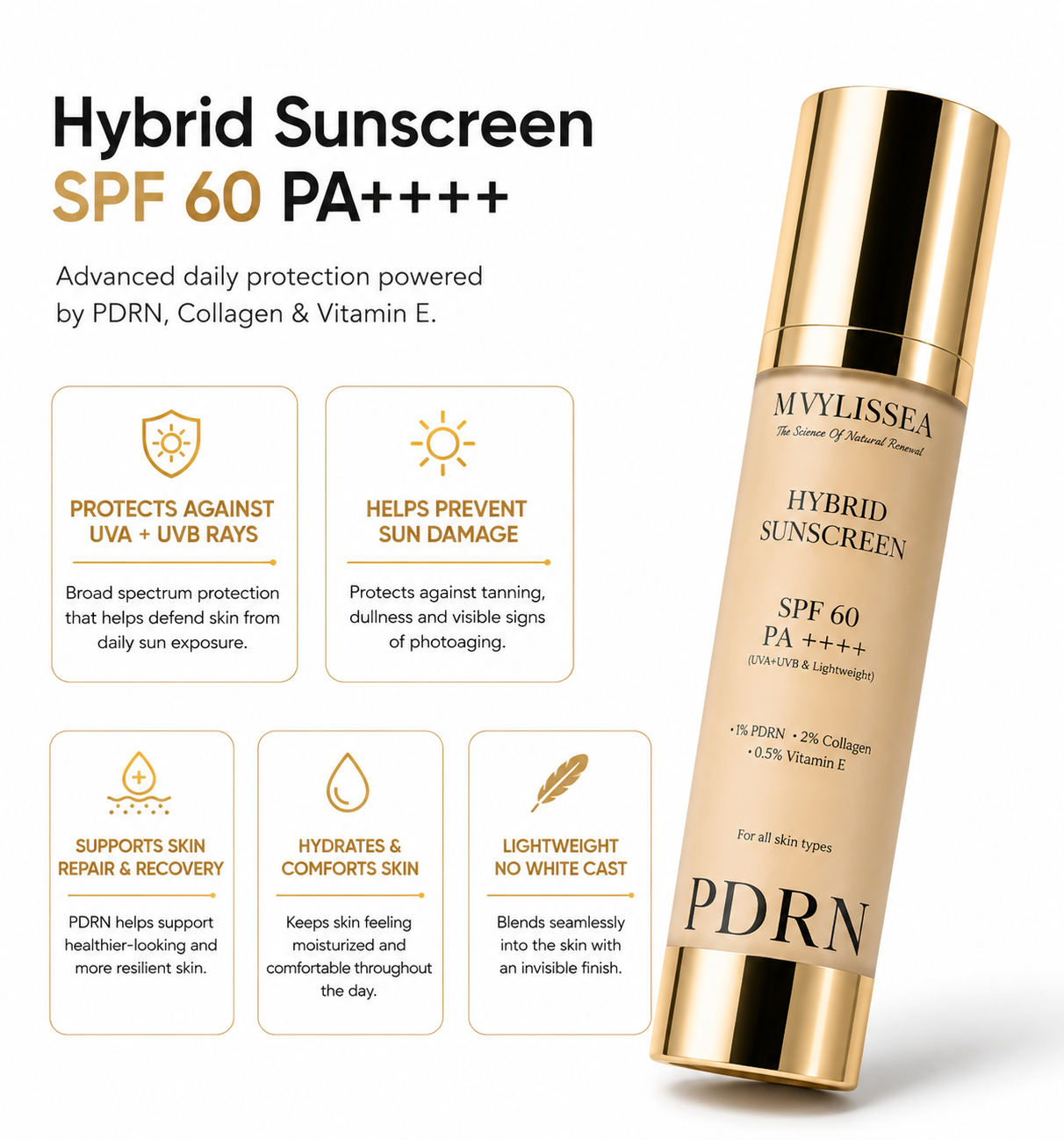 Hybrid Sunscreen SPF 60 PA+++Broad-Spectrum
