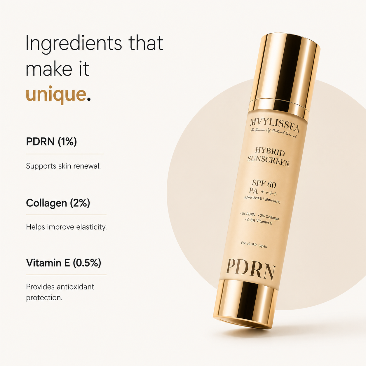 Hybrid Sunscreen SPF 60 PA+++Broad-Spectrum