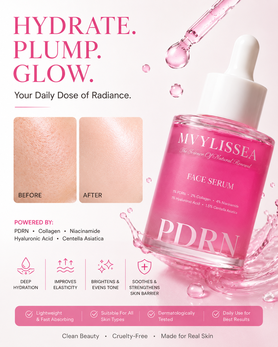 Collagen Serum( Niacinamide + Hyaluronic Acid)